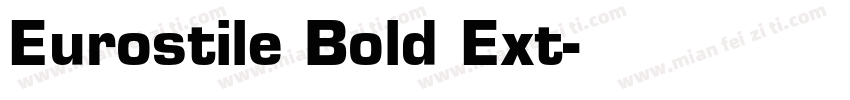 Eurostile Bold Ext字体转换